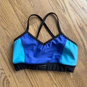 Oh La La Blue and Black Sports Bra